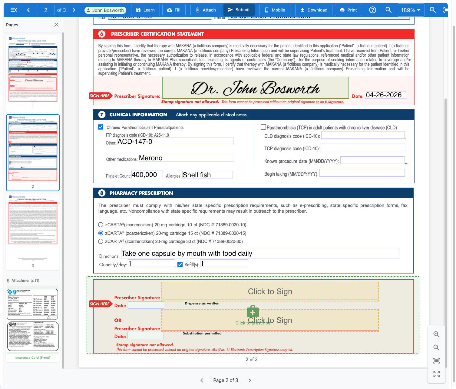 Form page 2 standard view